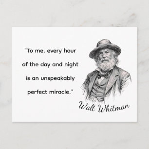 Postal Citas de Walt Whitman para la vida