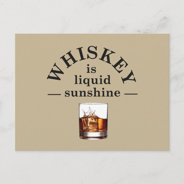 Postal Citas de whisky, dichos divertidos sobre beber (Anverso)