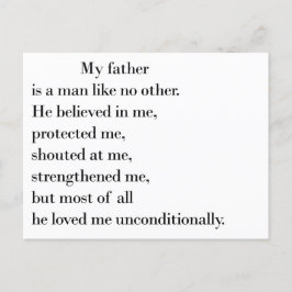 Postal Citas del día del padre de la hija
