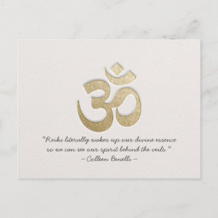 Postal Citas del maestro de Reiki y del instructor de med