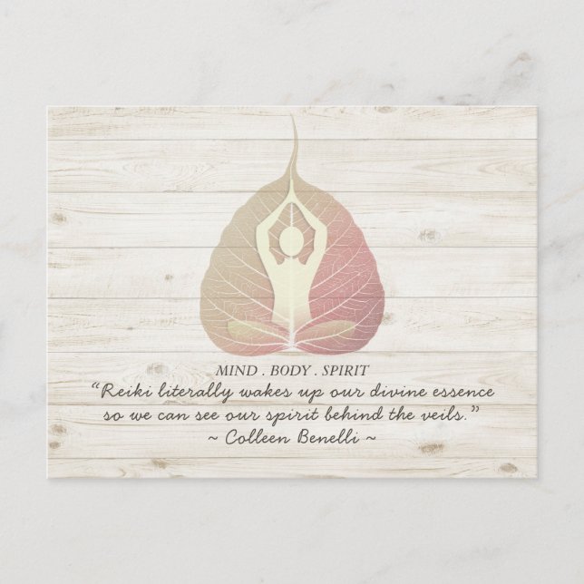 Postal Citas del maestro de Reiki y del instructor de med (Anverso)