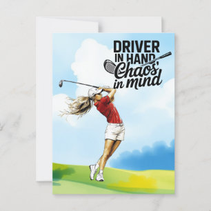 Postal Citas divertidas de golf para saludar a un golfist