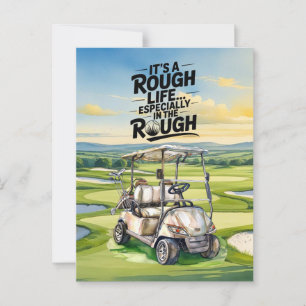 Postal Citas divertidas de golf para saludo de golfista