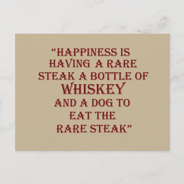 Postal Citas divertidas de whisky dichos de bebida (Anverso)