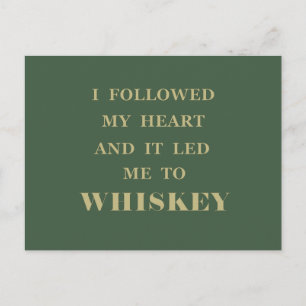 Postal Citas divertidas de whisky, dichos de bebida diver