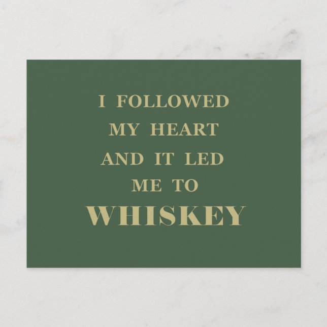 Postal Citas divertidas de whisky, dichos de bebida diver (Anverso)