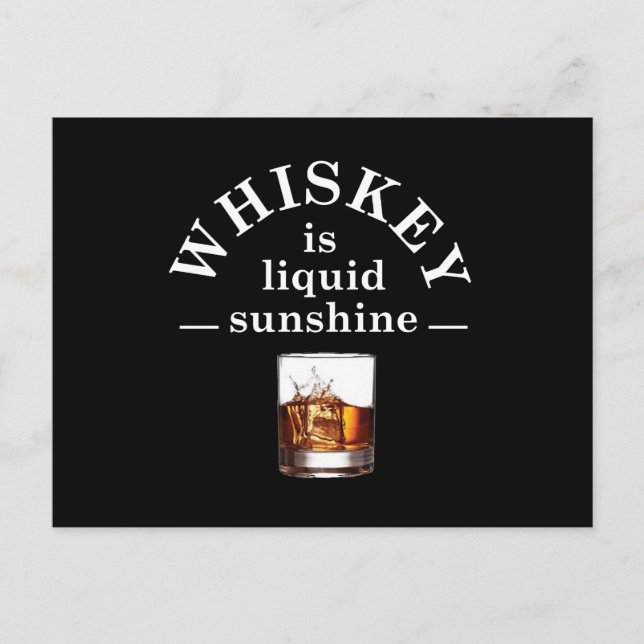 Postal Citas divertidas de whisky dichos de bebida gracio (Anverso)