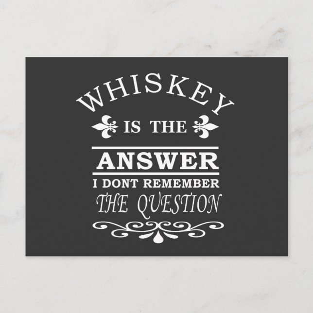 Postal Citas divertidas de whisky dichos de bebida gracio (Anverso)