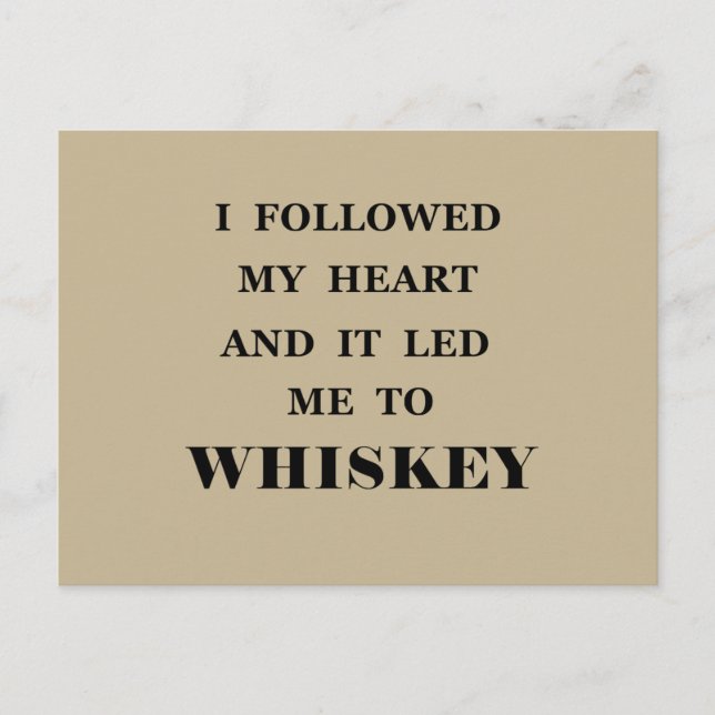 Postal Citas divertidas de whisky humor refranes de whisk (Anverso)