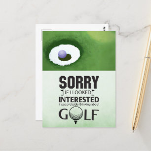 Postal Citas divertidas para jugar golf