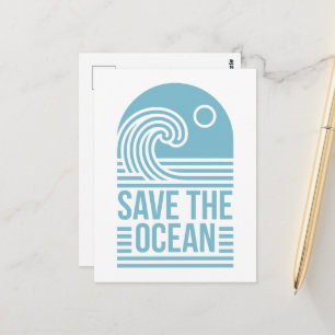 Postal Citas estéticas de activista para salvar el océano