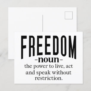Postal Citas Inspiradoras de Freedom Retro: Wisdo eterno