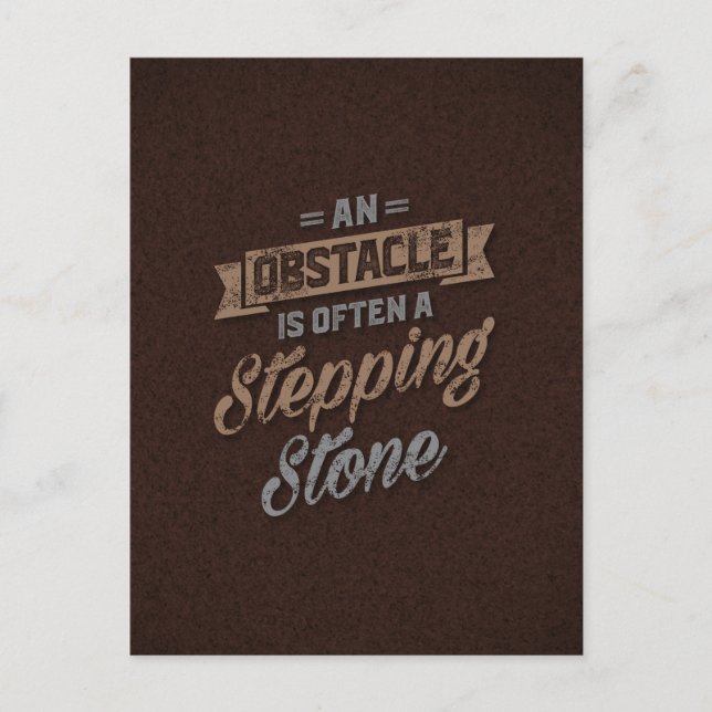 Postal Citas Inspiradoras Un Obstáculo (Anverso)