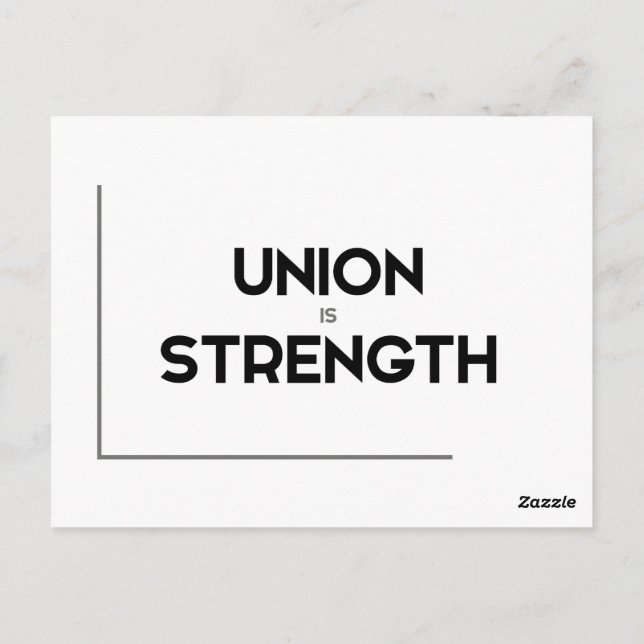 Postal Citas MODERNAS: la unión es fuerza (Reverso)