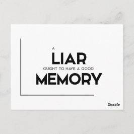 Postal Citas MODERNAS: mentirosa, buena memoria