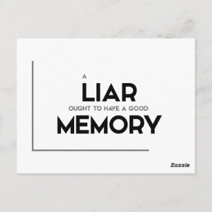 Postal Citas MODERNAS: mentirosa, buena memoria
