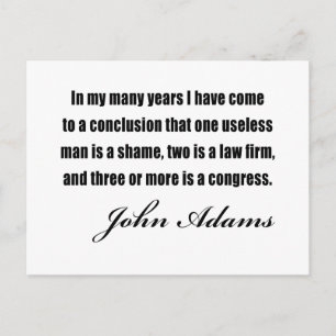 Postal Citas políticas de John Adams