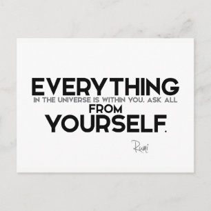 Postal CITAS: Rumi: Dentro de usted