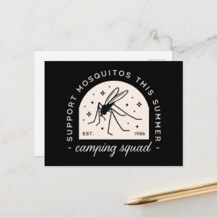 Postal Citas sarcásticas divertidas de mosquito de campin