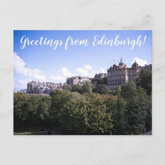 Postal CITINERARIES: Greetings from Edinburgh! (Anverso)