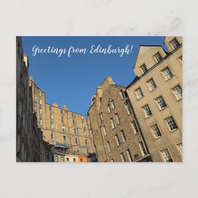 Postal CITINERARIES: Greetings from Edinburgh! (Anverso)