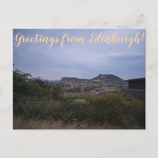 Postal CITINERARIES: Greetings from Edinburgh! (Anverso)