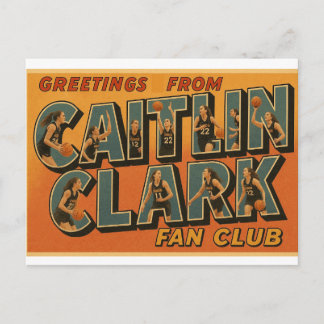 Postal Citlin Clark Fan Club Vintage-Style Postcard