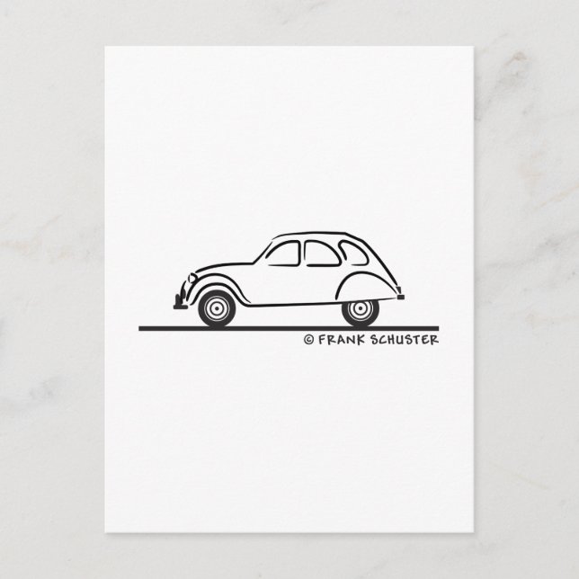 Postal Citroen 2CV (Anverso)