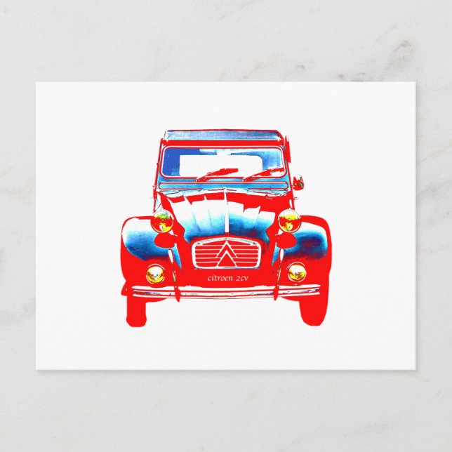 Postal Citroen 2CV 2 (Anverso)