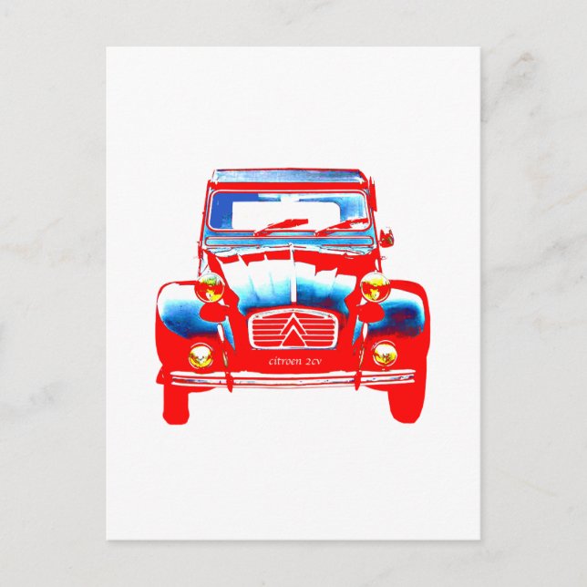 Postal Citroen 2CV 2 (Anverso)