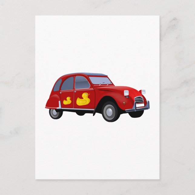 Postal Citroen 2CV Ente (Anverso)