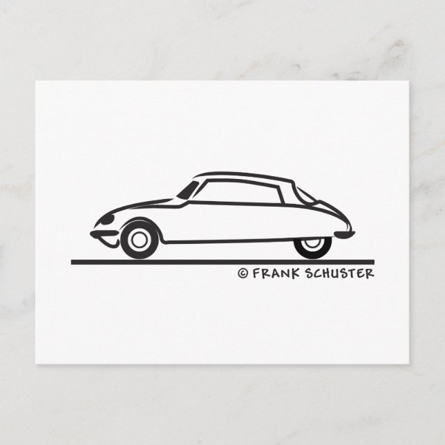 Postal Citroën DS 21 (Anverso)