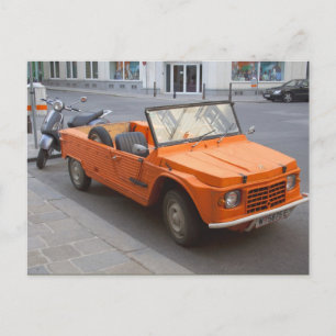 Postal Citroën Mehari naranja