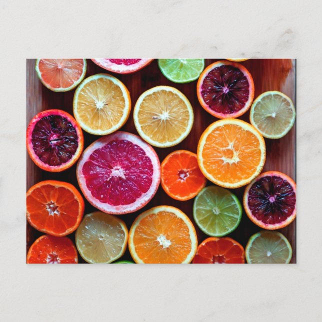 Postal Citrus Dream Lemon Lime Naranja Fruit (Anverso)