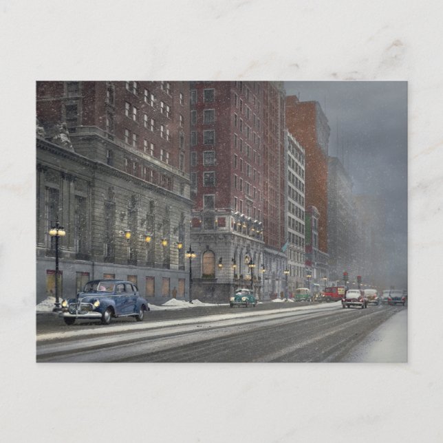 Postal City - Chicago, IL - Wintertime in Chicago 1942 (Anverso)