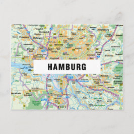 Postal CITY MAP POSTCARDS HH Hamburg