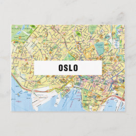 Postal CITY MAP POSTCARDS HH Oslo