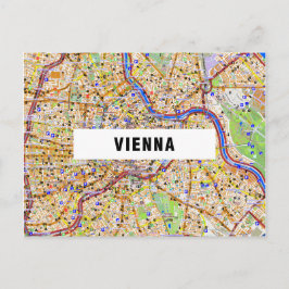 Postal CITY MAP POSTCARDS (HH) Viena