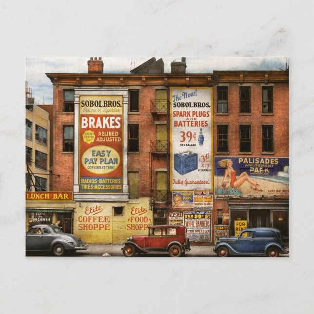 Postal City - New York NY - Elite lunch bar 1938 (Anverso)