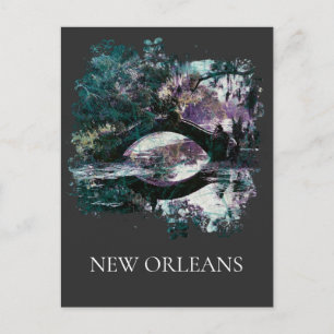 Postal *~* City Park New Orleans - pintura puente
