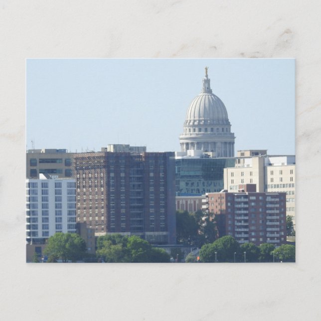 Postal City View y Capitol en Madison, Wisconsin (Anverso)