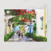 Cityscape Puerto de Morgan en Gran Canaria. Pintar