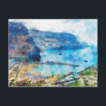 Postal Cityscape Puerto de Morgan en Gran Canaria. Pintar<br><div class="desc">Pintura acuática del Puerto de Morgan en Gran Canaria. Pintar.</div>