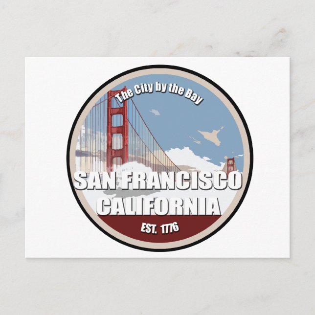 Postal Ciudad a orillas de la bahía, San Francisco Califo (Anverso)