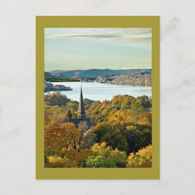 Postal Ciudad a orillas del río (Anverso)