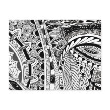 Ciudad abstracta moderna de tinta negra y blanca