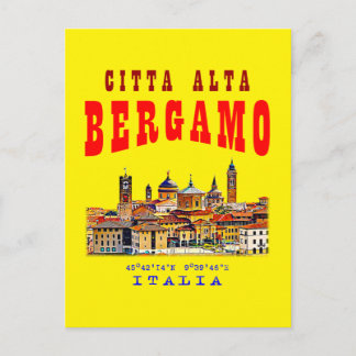 Postal Ciudad Alta en Bérgamo. Italia.
