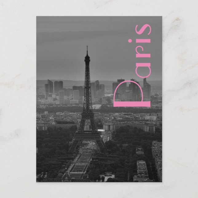Postal Ciudad Amor y Romance de París Torre Eiffel Franci (Anverso)