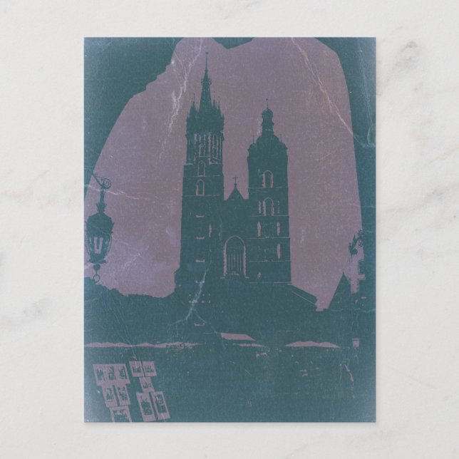 Postal Ciudad antigua de Cracovia Polonia (Anverso)