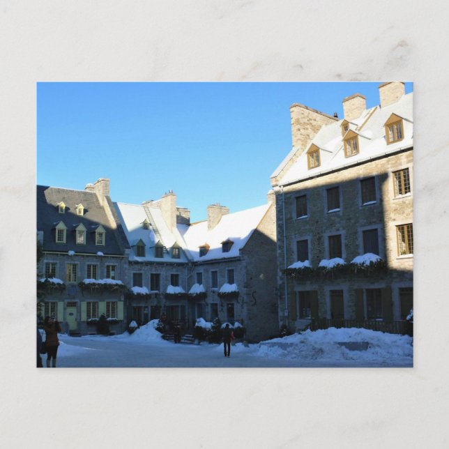 Postal Ciudad Antigua de Quebec, Quebec, Canadá (Anverso)